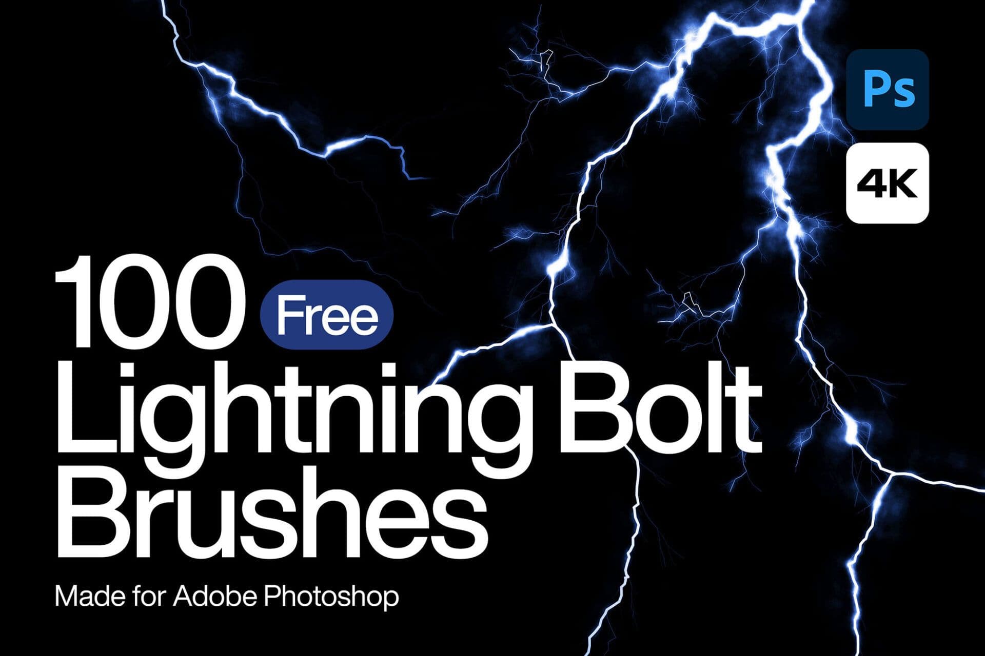 100 Cọ Vẽ Sét Cho Photoshop - 100 Lightning Bolt Photoshop Brushes